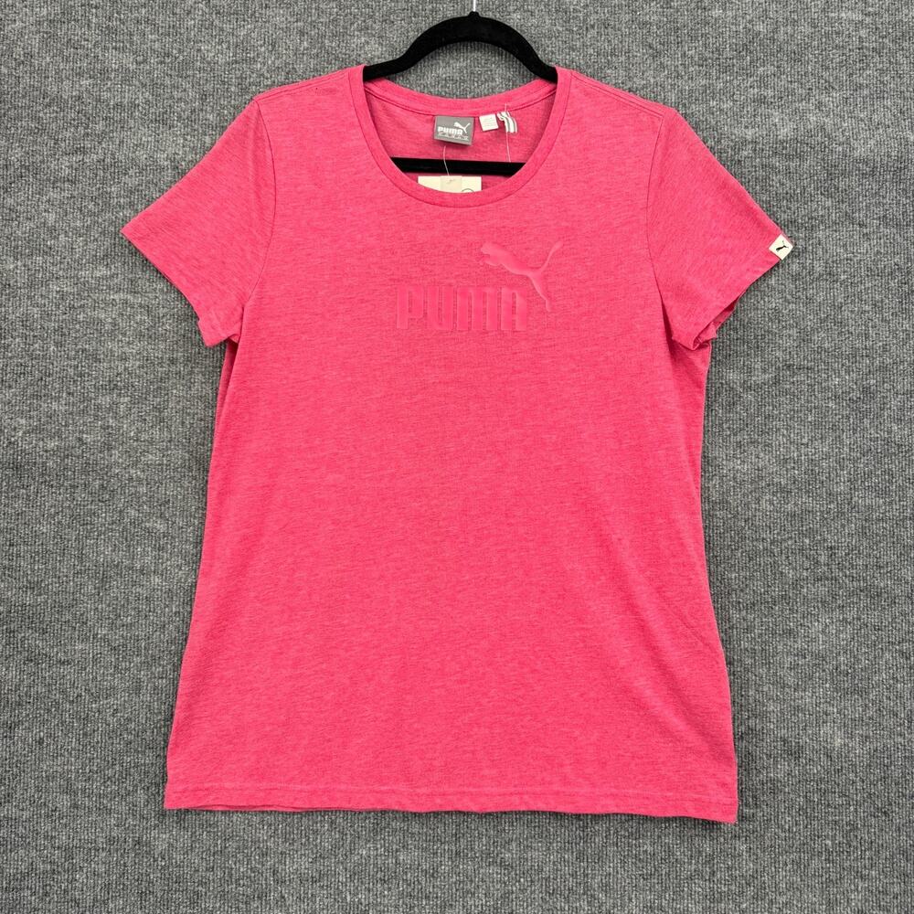 Puma Womens Short Sleeve T-Shirt Tee Size XL Red Short Sleeve Logo